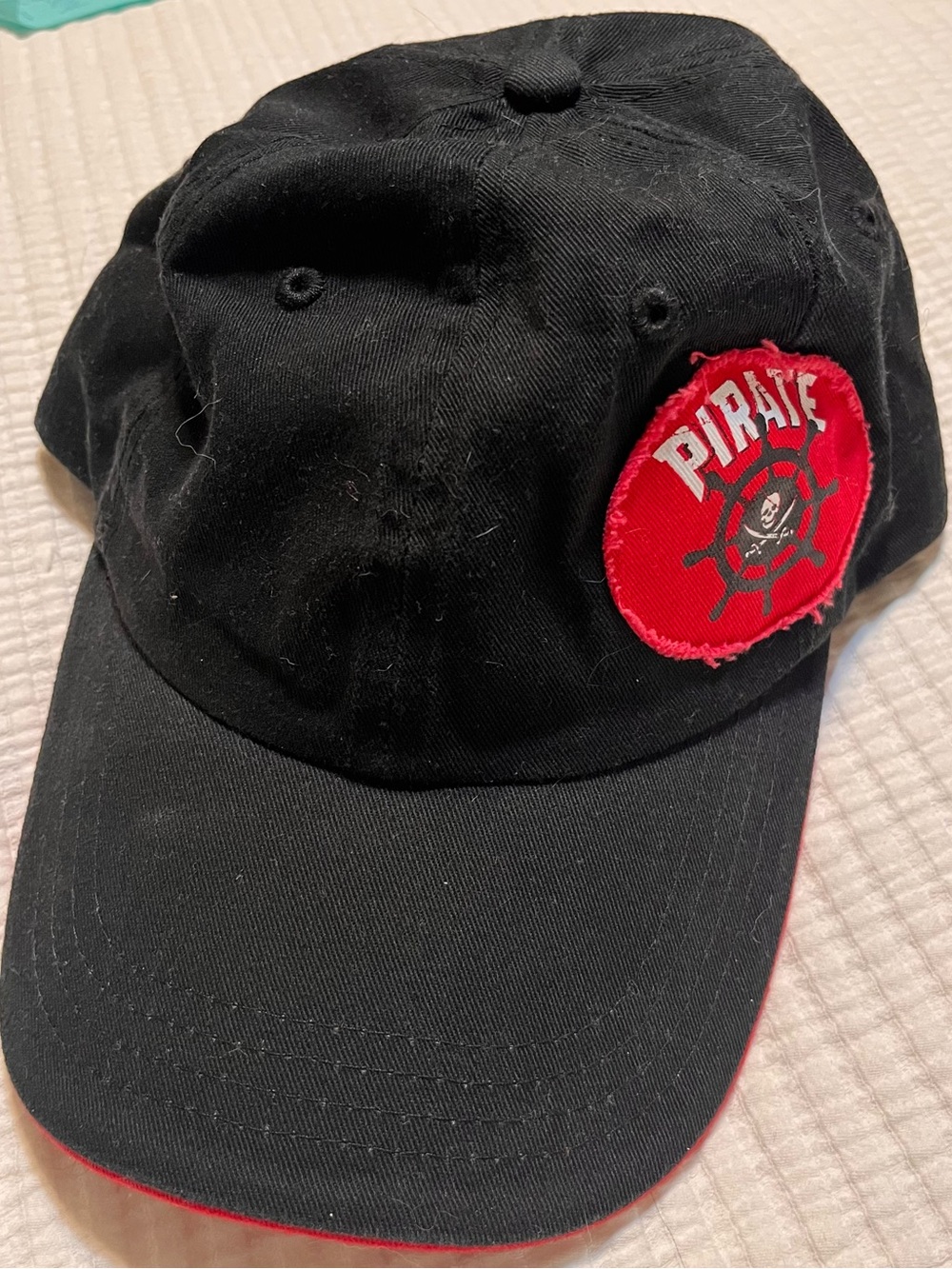 Lego Black Baseball Cap with Red Pirate Patch